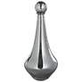 2_Austin Allen James Pawn 17.8" High Smoke Gray Plated Glass Vase