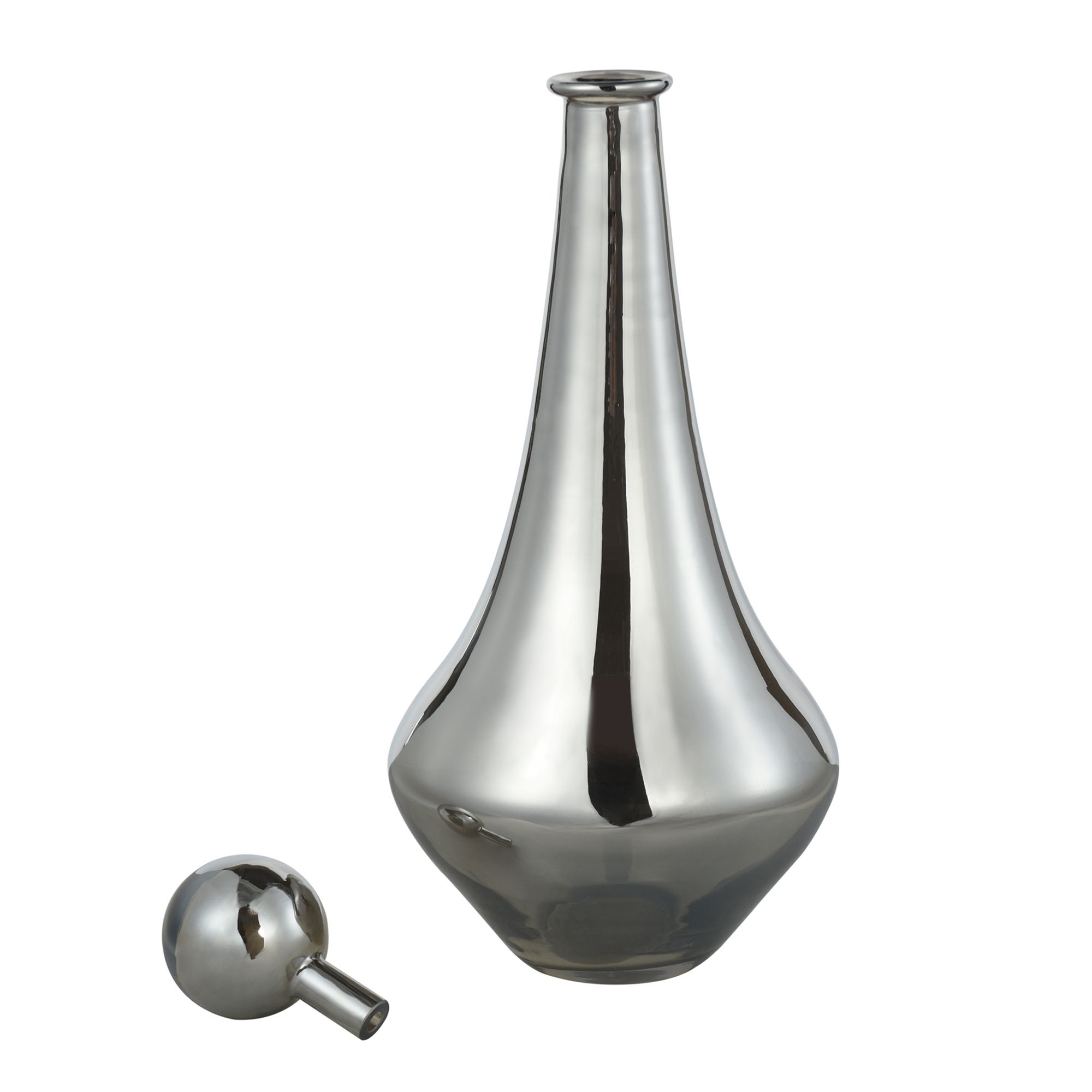 Image 3 Austin Allen James Pawn 17.8" High Smoke Gray Plated Glass Vase more views