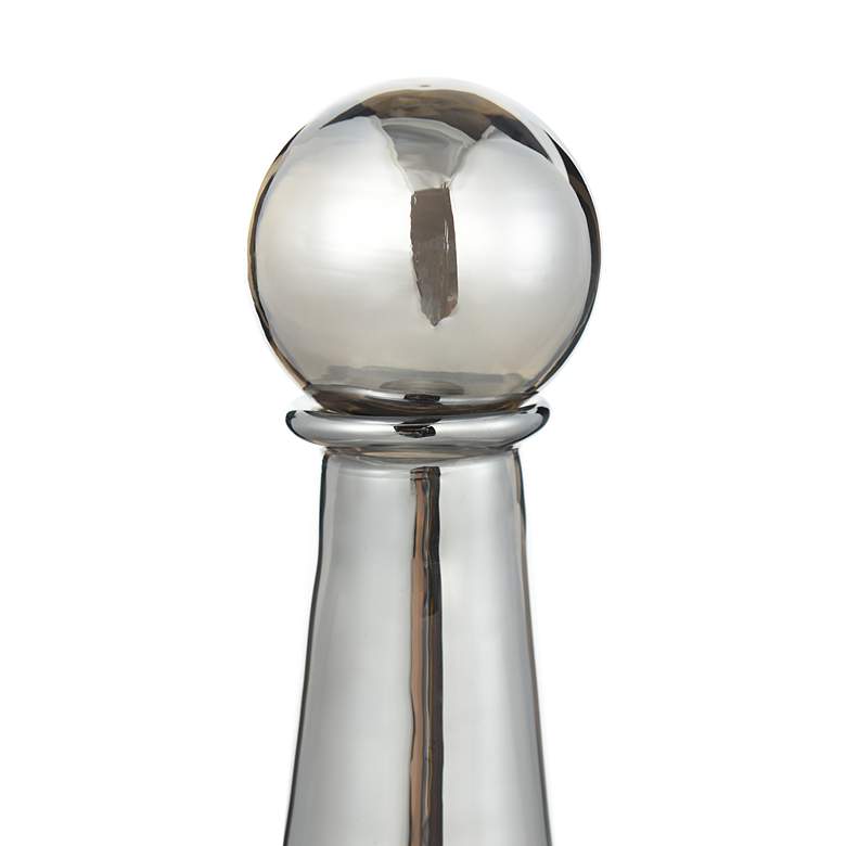 Image 4 Austin Allen James Pawn 17.8" High Smoke Gray Plated Glass Vase more views
