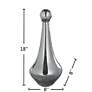5_Austin Allen James Pawn 17.8" High Smoke Gray Plated Glass Vase more views