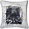 Austin Allen James Toy Soldier 24" x 24" Cream And Black Linen Ar