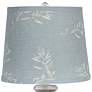 Austin Antique White Table Lamp with Olive Grove Blue Shade