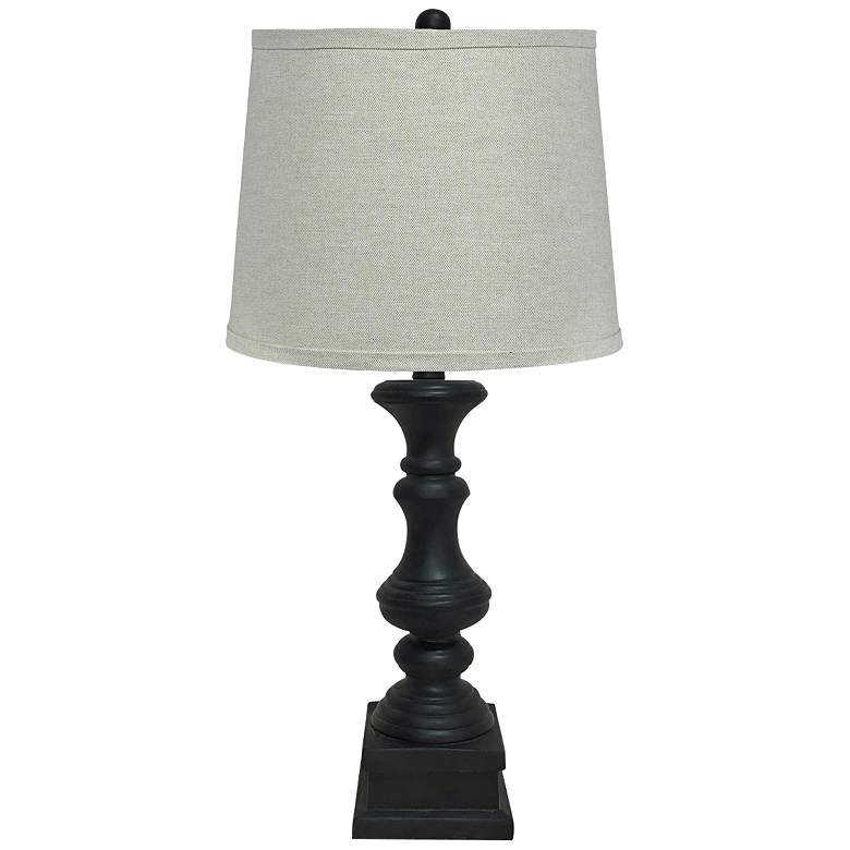 Image 1 Austin Black Flax Shade Table Lamp