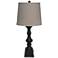 Austin Black Table Lamp, Textured Tan Shade 29"H