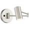 Austin Brushed Steel LED Hardwired Swing Arm Wall Lamp