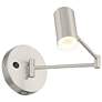 3_Austin Brushed Steel LED Hardwired Swing Arm Wall Lamp more views