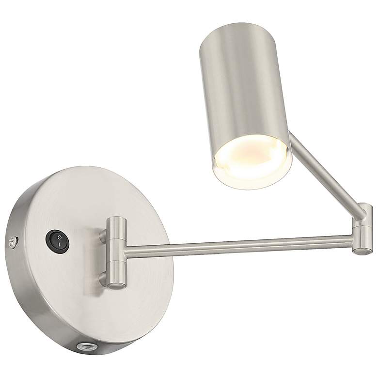 Image 4 Austin Brushed Steel LED Hardwired Swing Arm Wall Lamp more views