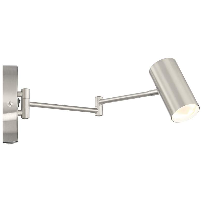 Image 5 Austin Brushed Steel LED Hardwired Swing Arm Wall Lamp more views