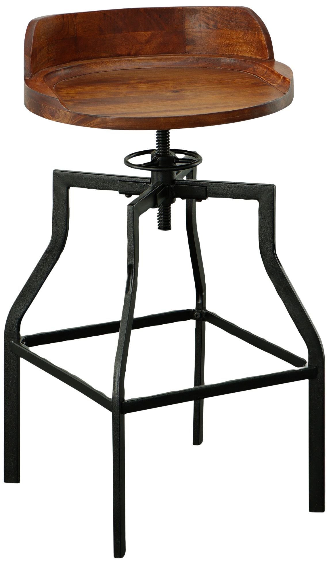 Austin Chestnut Wood Adjustable Swivel Bar Stool 424D8 Lamps Plus