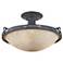 Austin Collection 16 1/4" Wide 3-Light Rustic Iron Ceiling Light