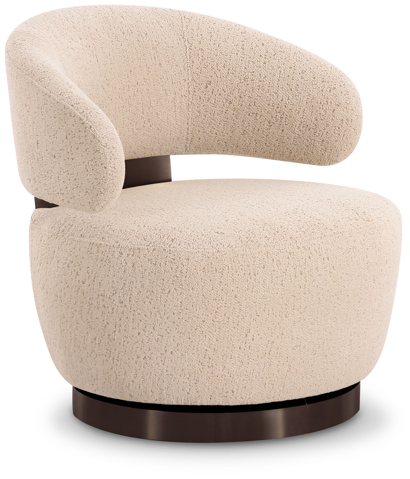 Image 2 Austin Cream Boucle Swivel Chair more views