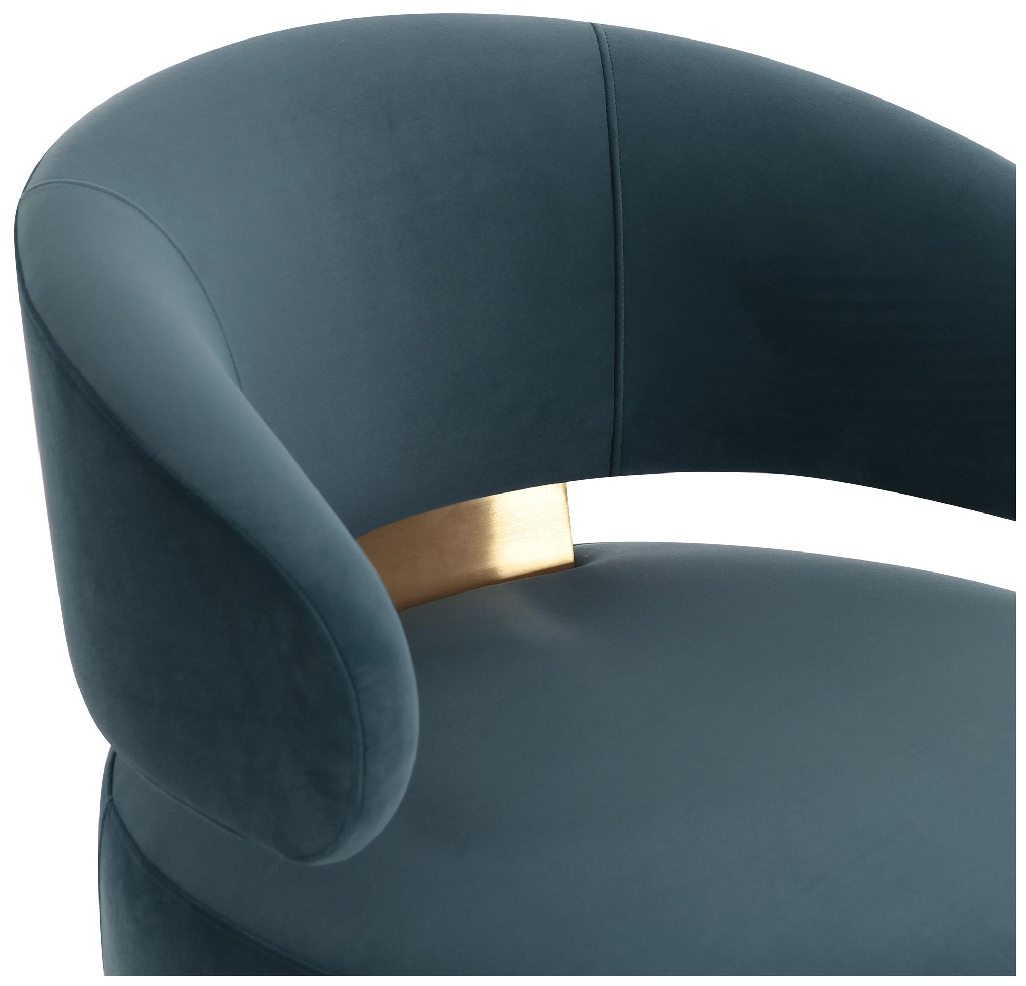 Image 5 Austin Dark Teal Velvet Swivel Chair more views