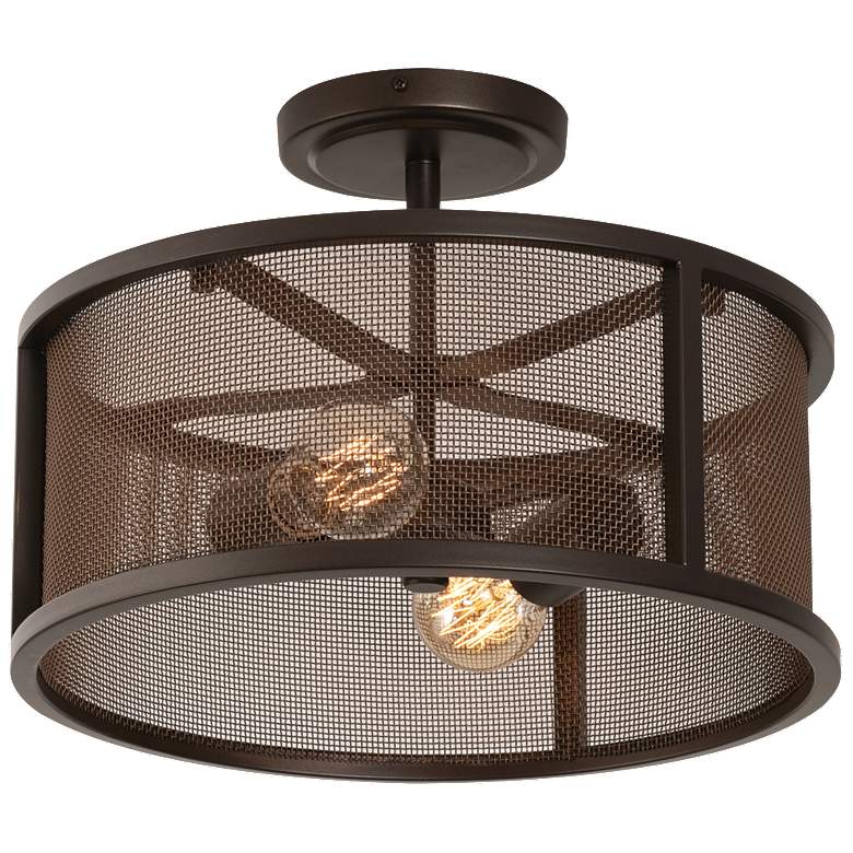 Image 1 Austin Flushmount - Medium Base - 120V - Bronze