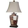 2_Austin Patchwork Bronze Cream Gold Leaf Table Lamp