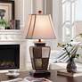 1_Austin Patchwork Bronze Cream Gold Leaf Table Lamp