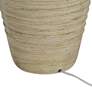 Austin Sand Ridged Southwest Rustic Jug Table Lamp With USB Dimmer