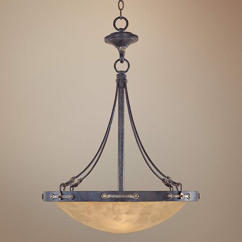 Image 1 Austin Weathered Saddle 21 1/4" Wide Chandelier
