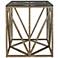 Authenticity 24" Wide Glass Top and Khaki Truss End Table