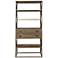 Authenticity 84" High Khaki Wood and Metal 2-Drawer Etagere