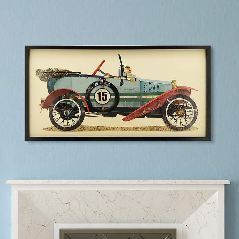 Image 1 Automobile #1 48" Wide Dimensional Collage Framed Wall Art