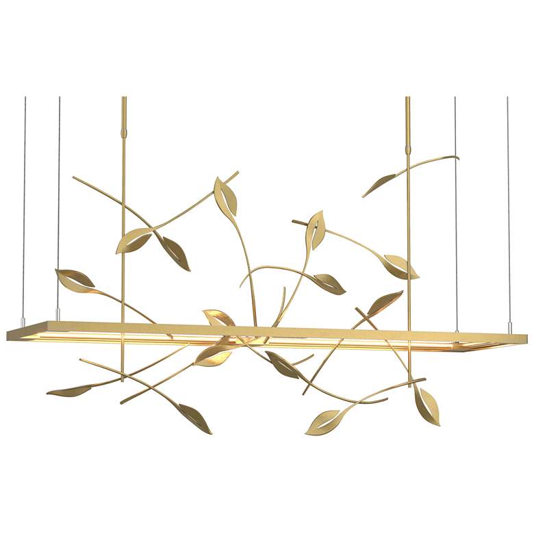 Image 1 Autumn 53.4" Wide Modern Brass Short Height LED Pendant