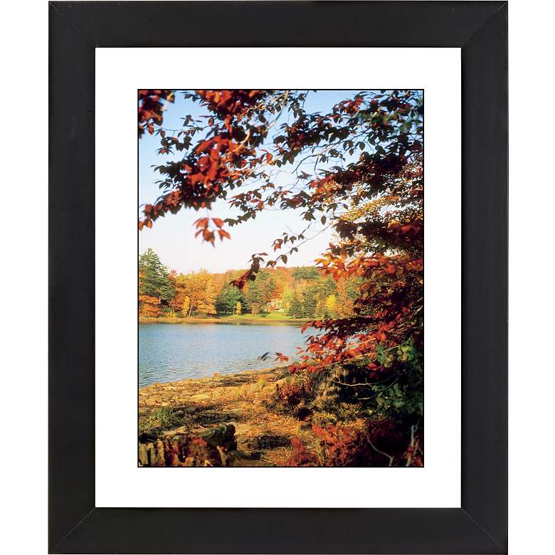 Image 1 Autumn At The Lake Black Frame Giclee 23 1/4 inch High Wall Art