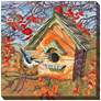 2_Autumn Bird 24" Square Outdoor Canvas Wall Art