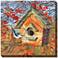 Autumn Bird 24" Square Outdoor Canvas Wall Art