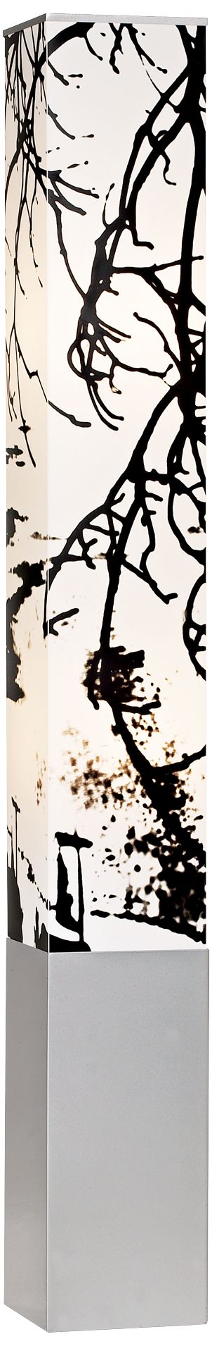 Autumn Branch Square Tower Floor Lamp with 9W LED Bulbs