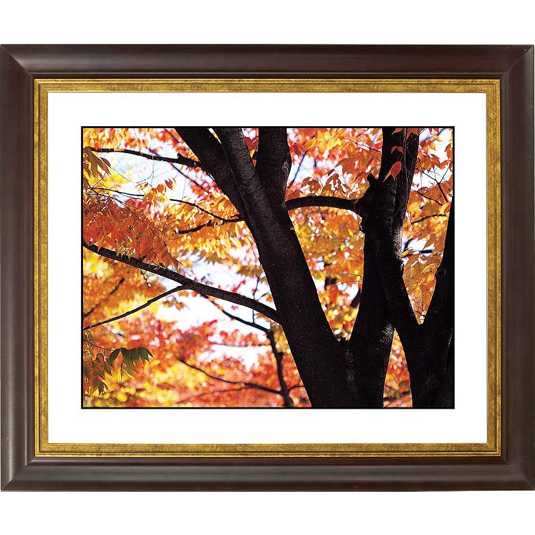 Image 1 Autumn Color Gold Bronze Frame Giclee 20 inch Wide Wall Art
