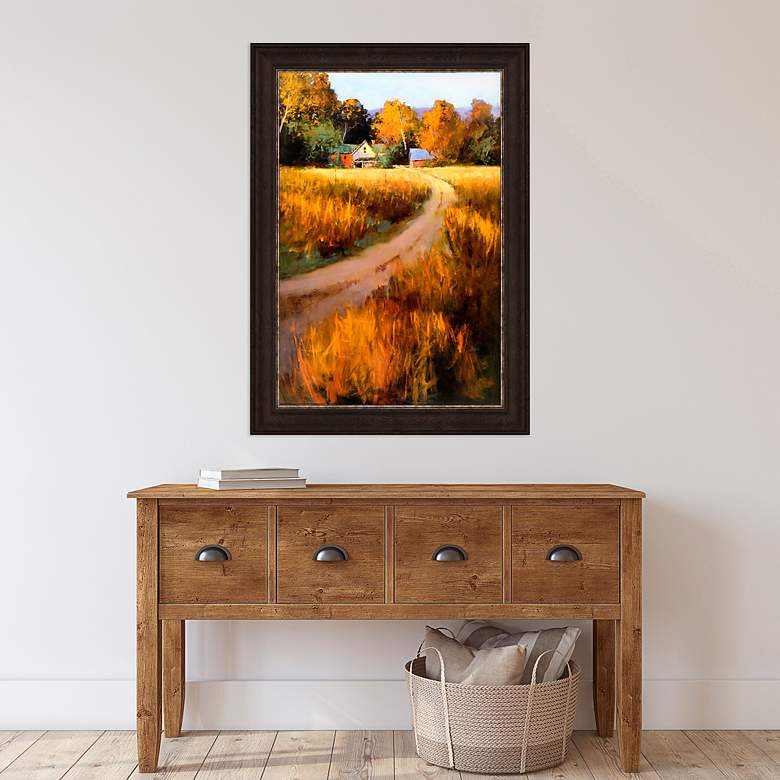 Image 5 Autumn Fields 42" High Framed Giclee Wall Art more views