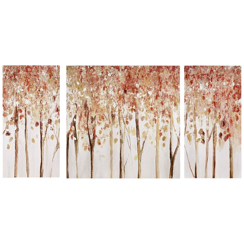 Image 2 Autumn Forest 27" High 3-Piece Canvas Wall Art Set