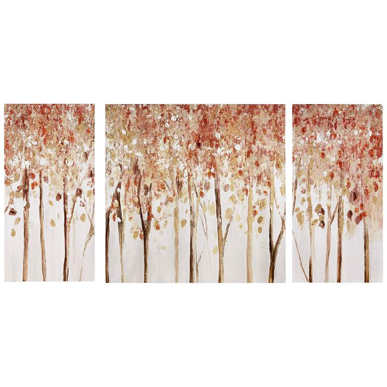 Image 2 Autumn Forest 27 inch High 3-Piece Canvas Wall Art Set