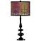 Autumn Fractals Giclee Paley Black Table Lamp