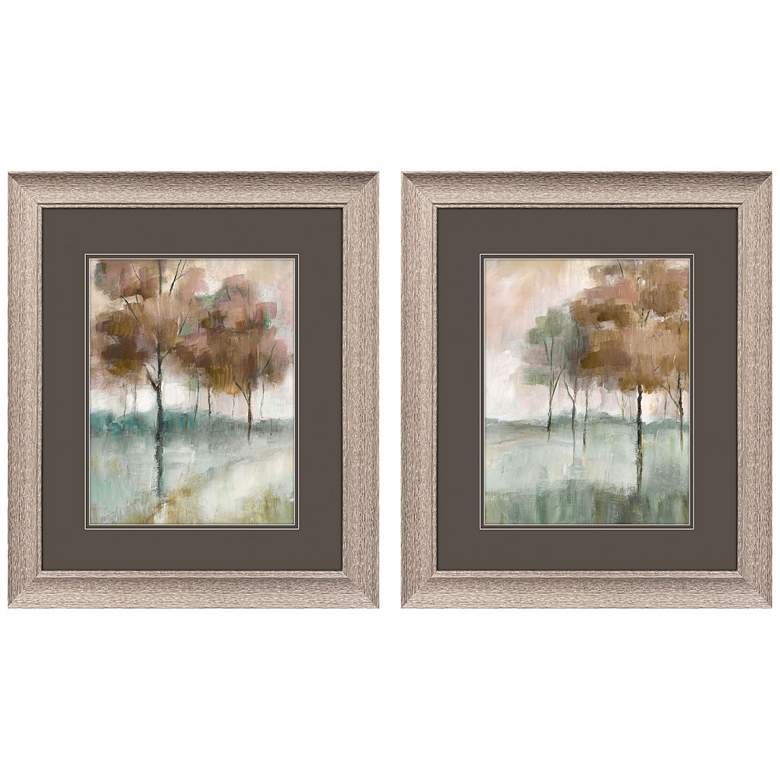 Image 1 Autumn in the Park 19"W x 22"H Framed Art Set of 2