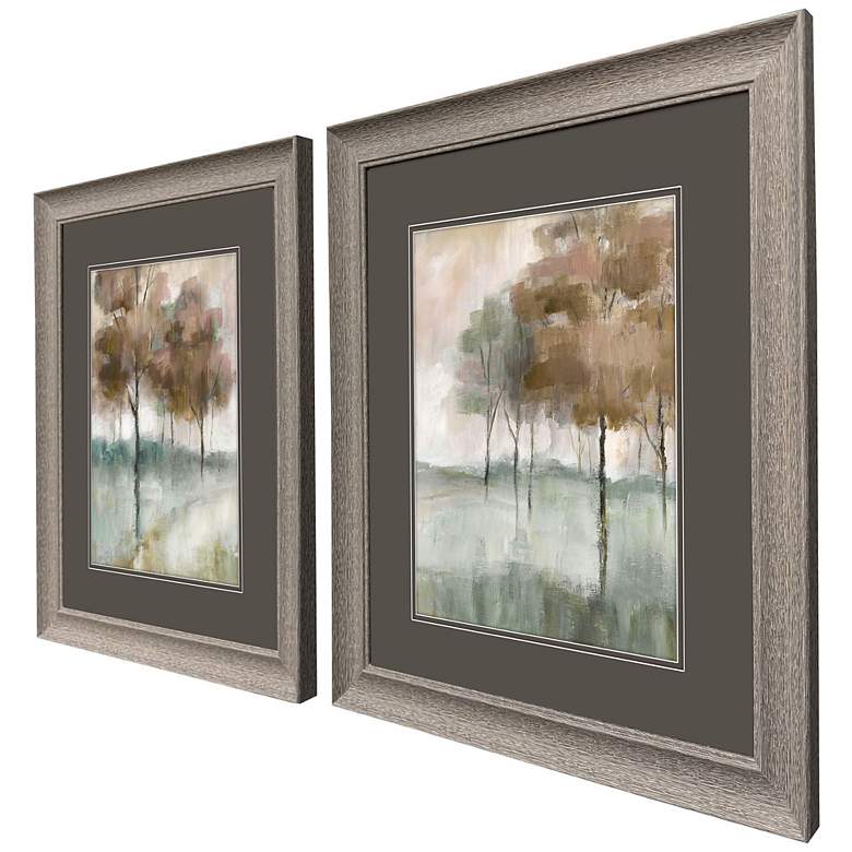Image 2 Autumn in the Park 19"W x 22"H Framed Art Set of 2 more views