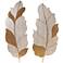 Autumn Lace Antiqued Brushed Gold 2-Piece Metal Wall Art Set