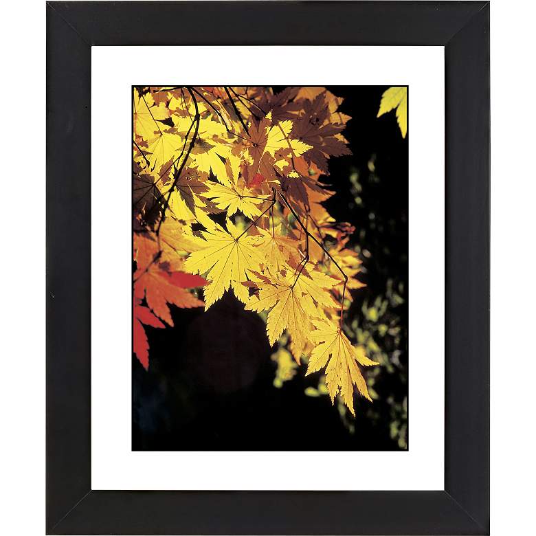 Image 1 Autumn Leaves Black Frame Giclee 23 1/4 inch High Wall Art
