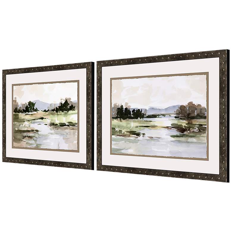 Image 5 Autumn Stream 32 inch Wide 2-Piece Giclee Framed Wall Art Set more views