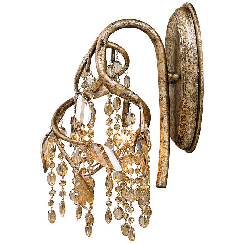 Image 1 Autumn Twilight 14" High Mystic Gold 3-Light Wall Sconce