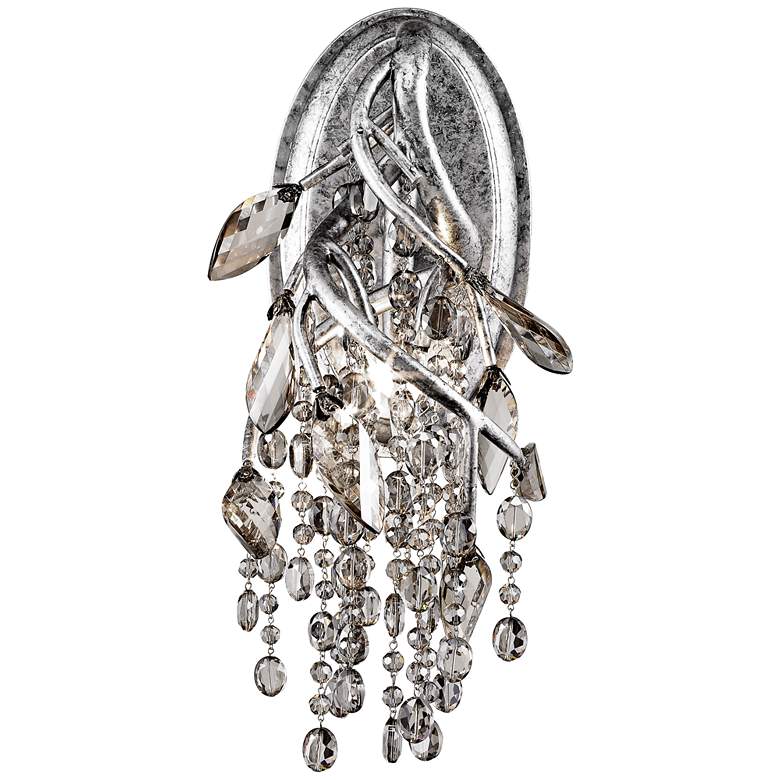 Image 1 Autumn Twilight 14"H Mystic Silver 3-Light Wall Sconce