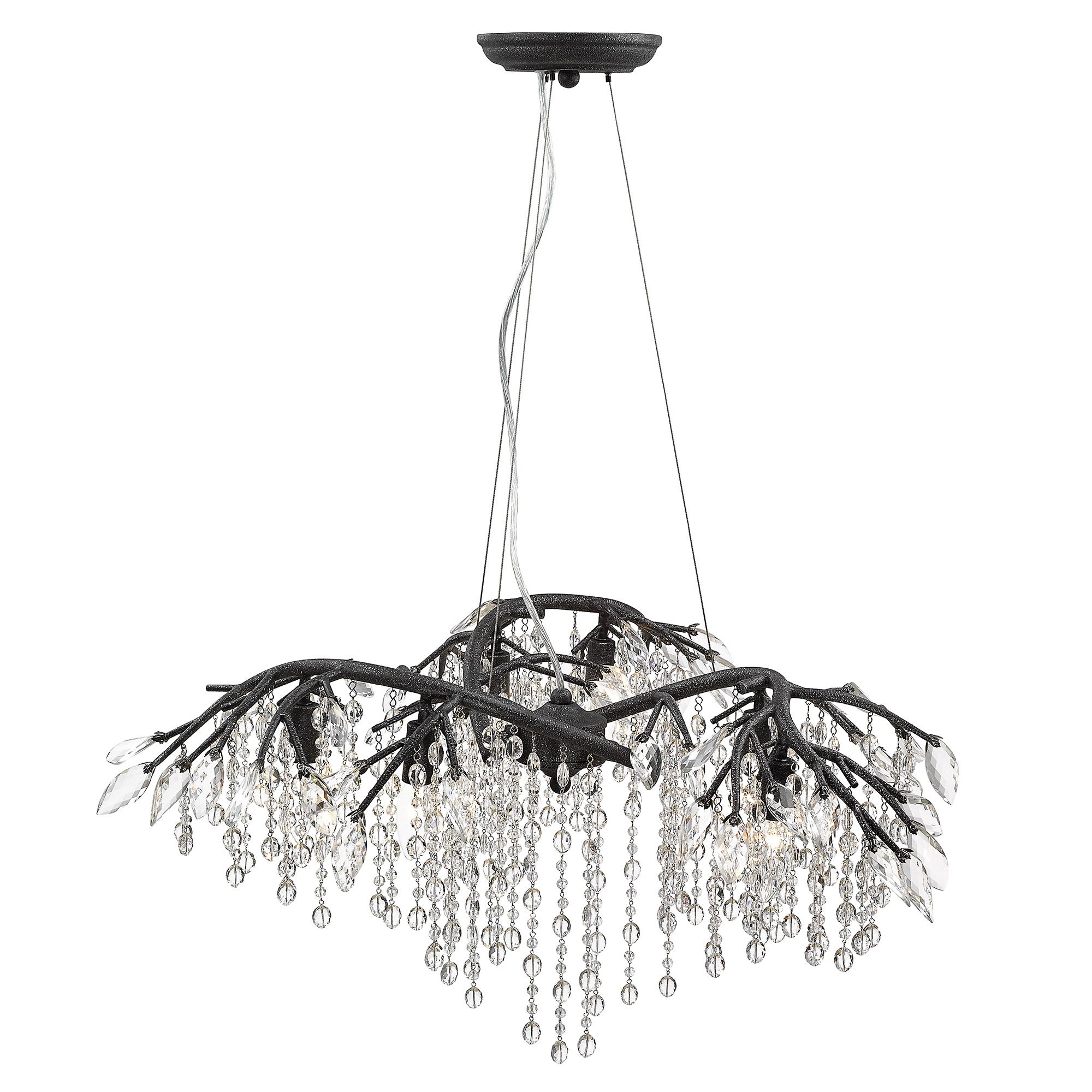 Image 3 Autumn Twilight 31" Wide Black Iron and Crystal Chandelier more views
