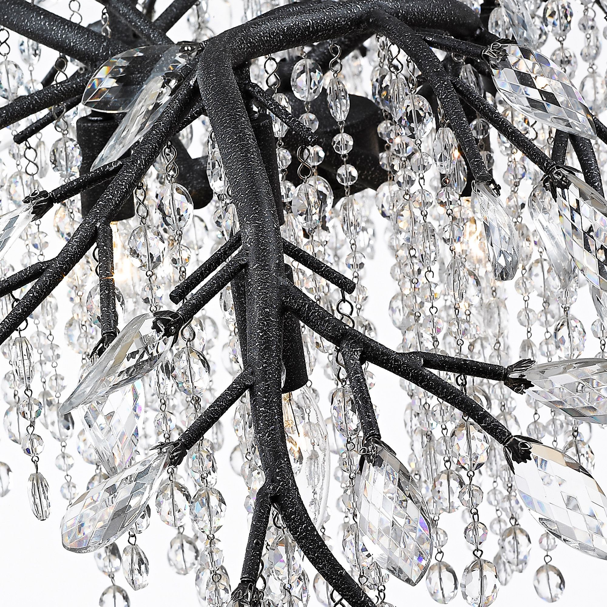Image 5 Autumn Twilight 31" Wide Black Iron and Crystal Chandelier more views