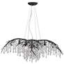 Autumn Twilight 40" Wide Black Iron and Crystal Chandelier