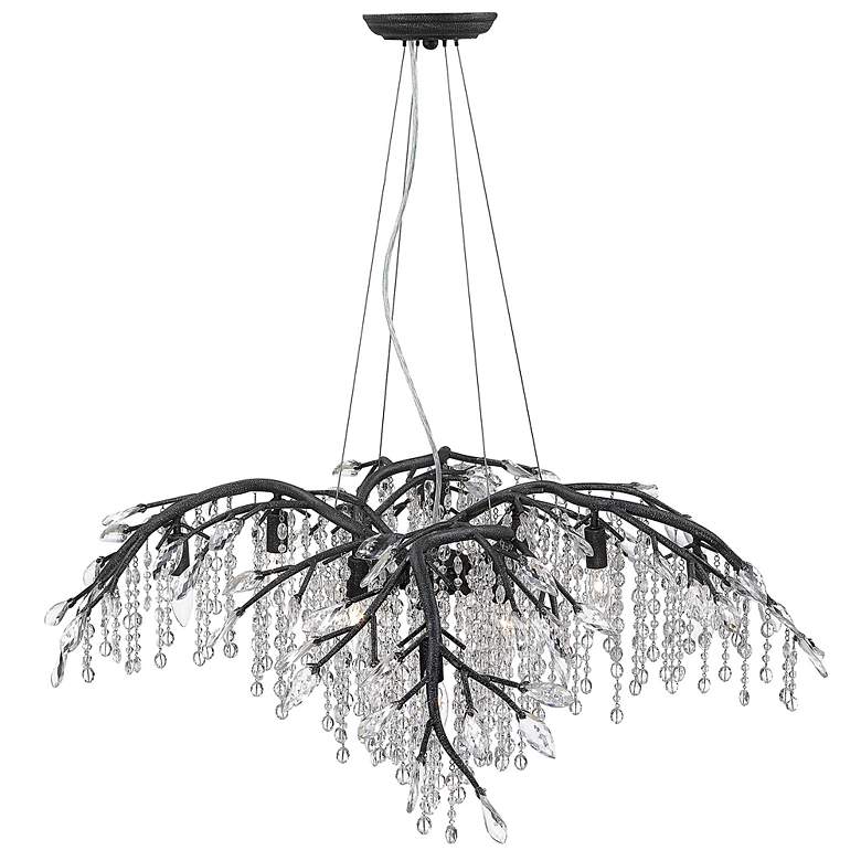Image 4 Autumn Twilight 40" Wide Black Iron and Crystal Chandelier more views