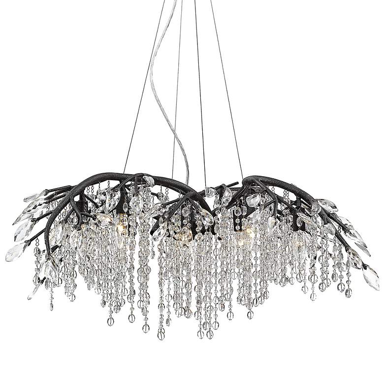 Image 5 Autumn Twilight 40" Wide Black Iron and Crystal Chandelier more views
