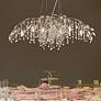Autumn Twilight 40" Wide Mystic Gold and Crystal 12-Light Chandelier in scene