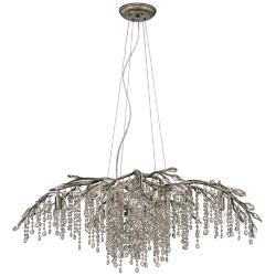 Autumn Twilight 40"W Mystic Gold Crystal 12-Light Chandelier
