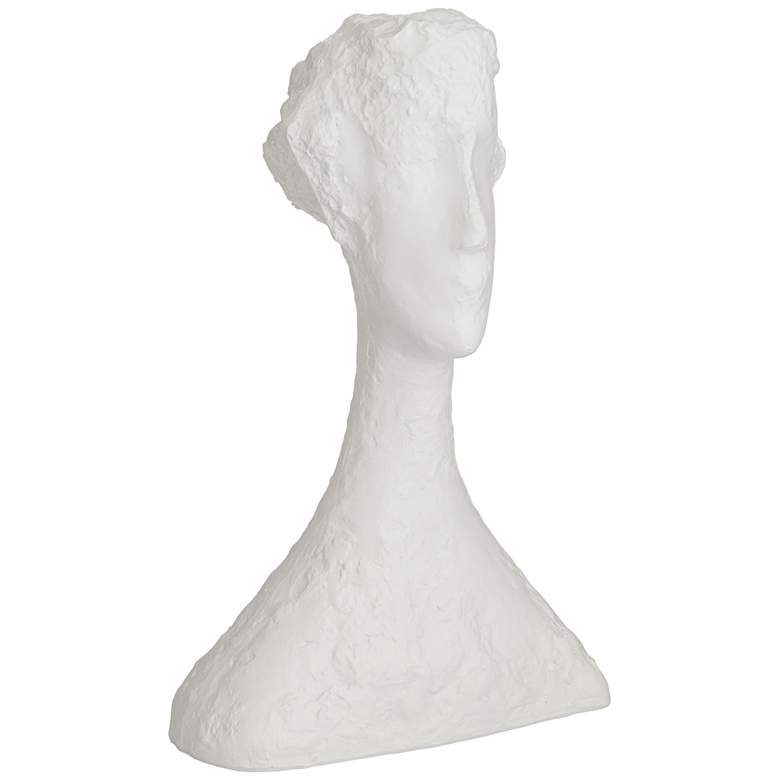 Image 2 Ava 10 1/4" High Matte White Textured Bust Figurine