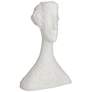 Ava 10 1/4" High Matte White Textured Bust Figurine